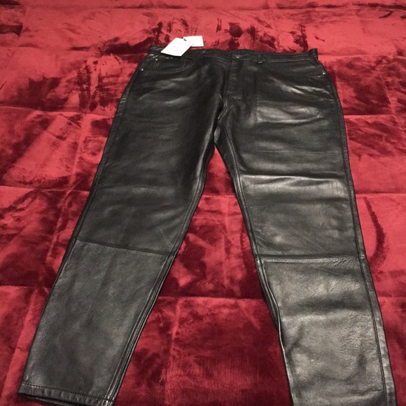 ZARA LIMITED EDITION COLLECTION NWT REAL LEATHER SKINNY FIT JEANS SIZE 32 - Picture 2 of 10